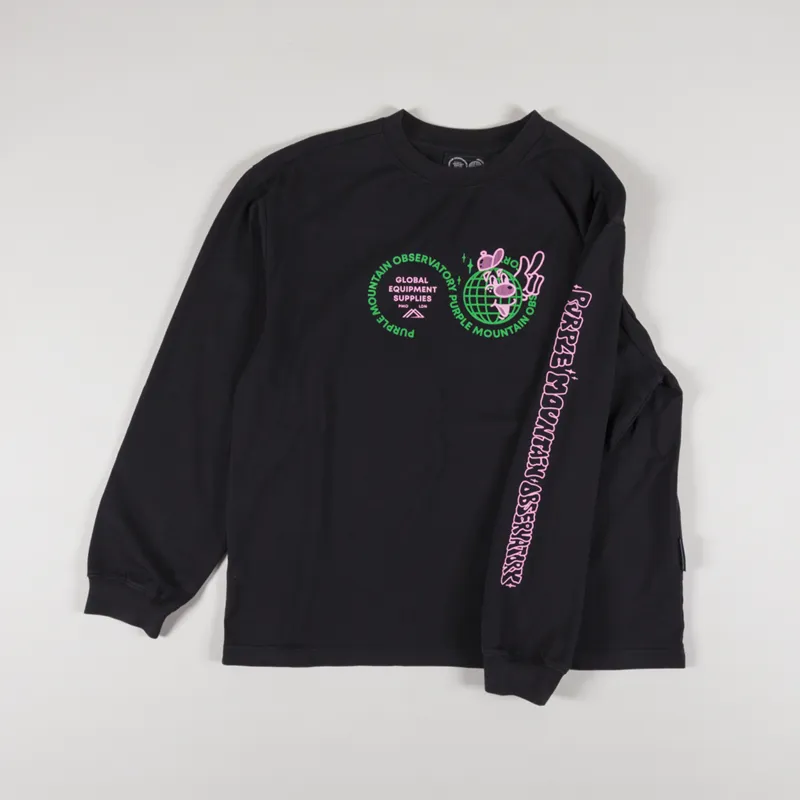 Purple Mountain Observatory X Paddy Schmidt Long Sleeve T Shirt Black-4