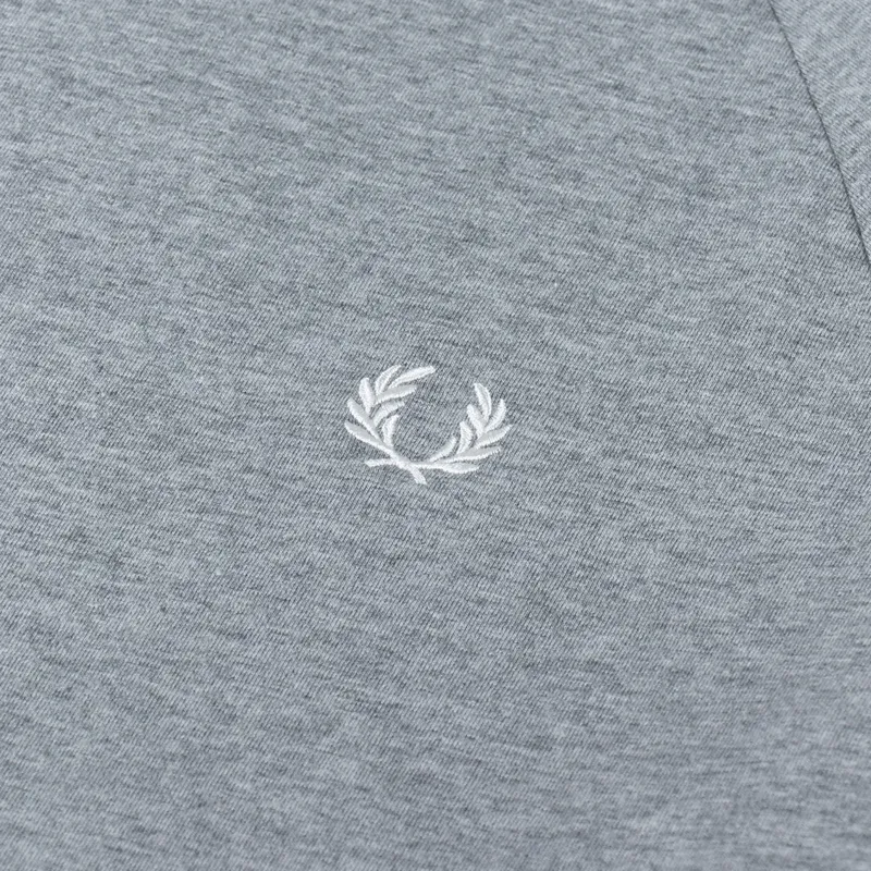 Fred Perry Panelled Taped T Shirt Steel Marl-1