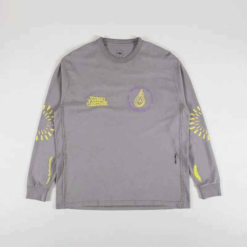 Magic Castles Poem Long Sleeve T Shirt Charcoal-1