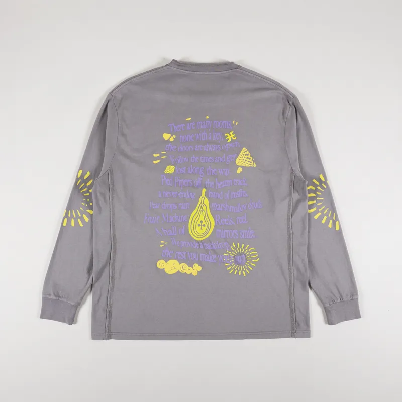 Magic Castles Poem Long Sleeve T Shirt Charcoal