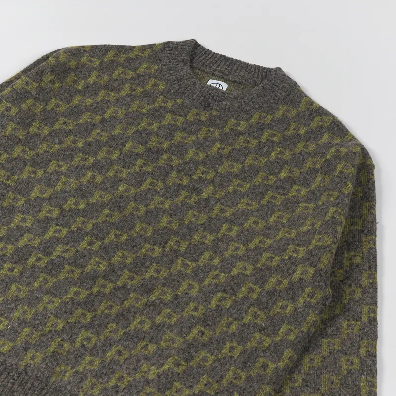 Polar Skate Co. Knit Sweater Army Green-2