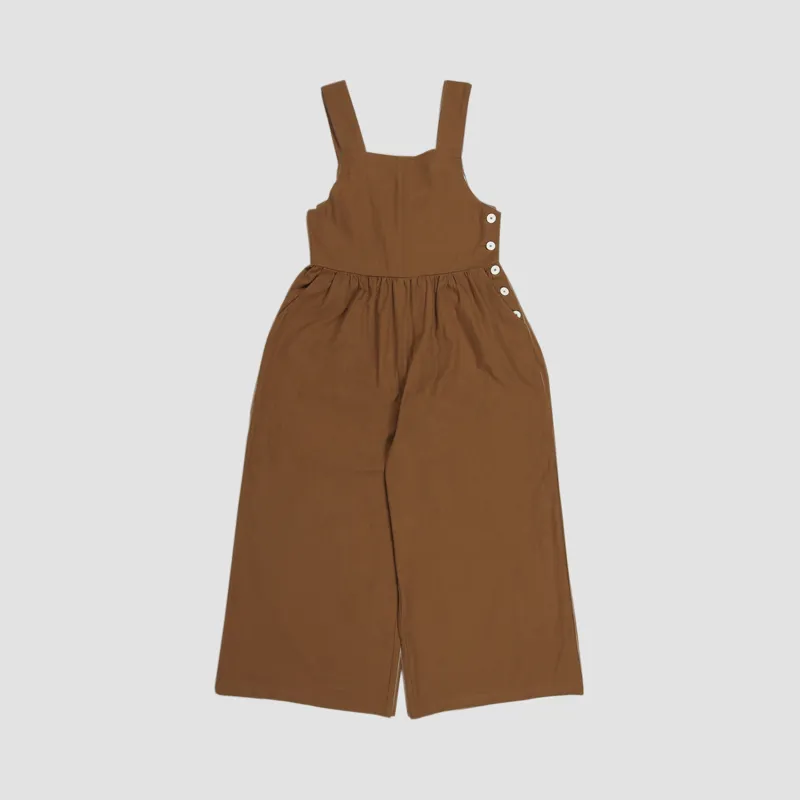 Sideline Womens Polly Dungarees Tobacco