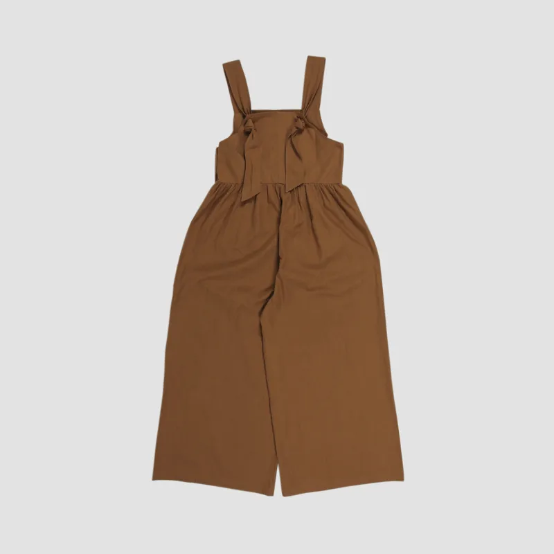 Sideline Womens Polly Dungarees Tobacco-3