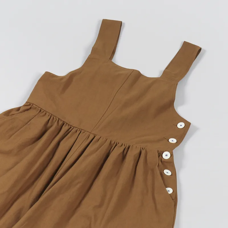 Sideline Womens Polly Dungarees Tobacco-5