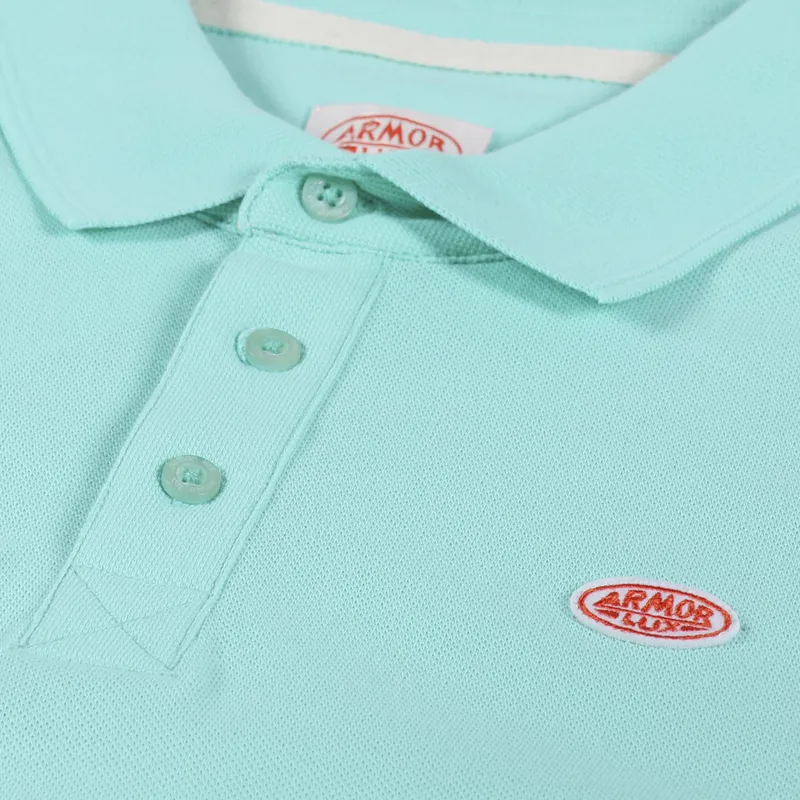 Armor Lux Logo Polo Shirt Mint Green-1