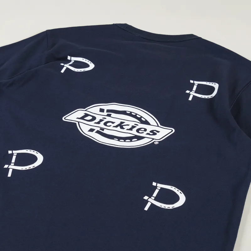 Dickies x Pop Trading T Shirt Navy Blue-2