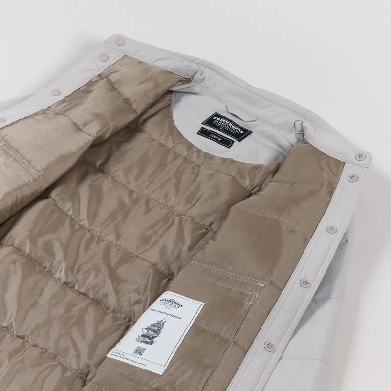 FrizmWORKS Poplin Padded Shirt Beige-4