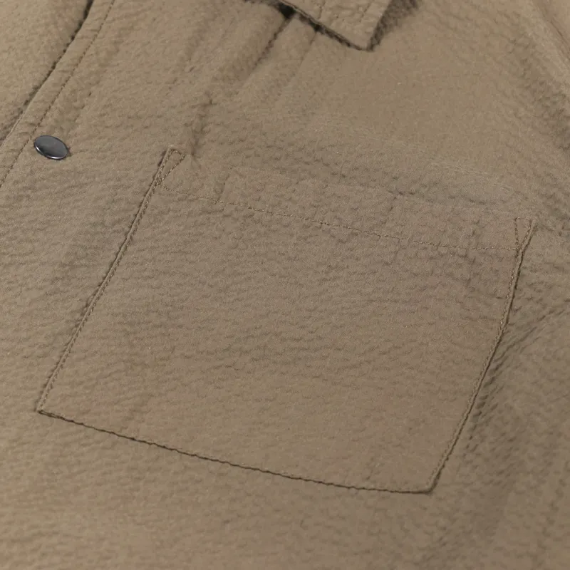 Universal Works Porto Jacket Olive Seersucker-8