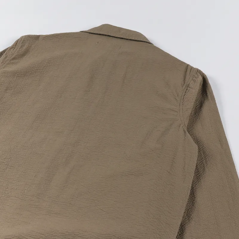 Universal Works Porto Jacket Olive Seersucker-5