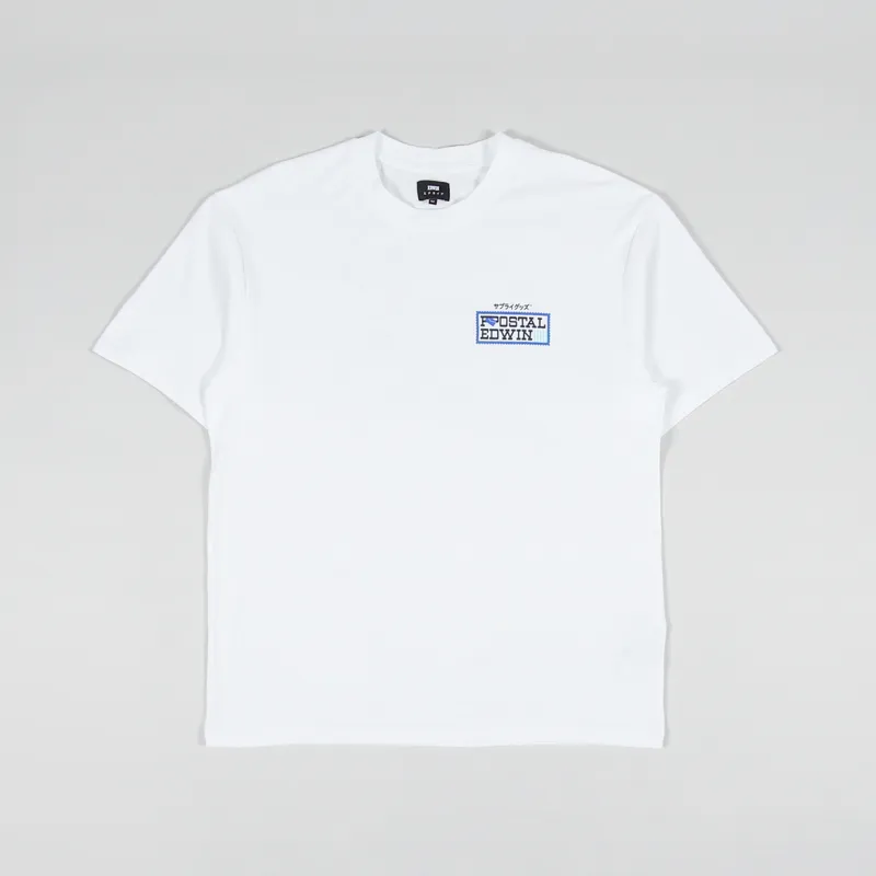 Edwin Postal T Shirt White-1