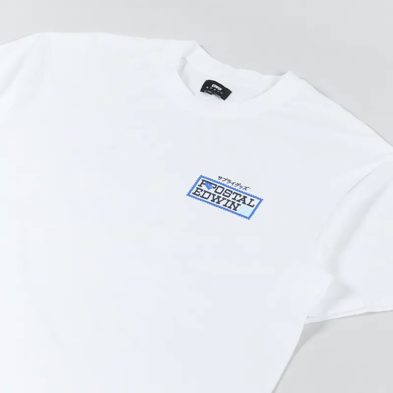 Edwin Postal T Shirt White-2