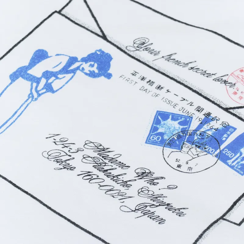 Edwin Postal T Shirt White-5