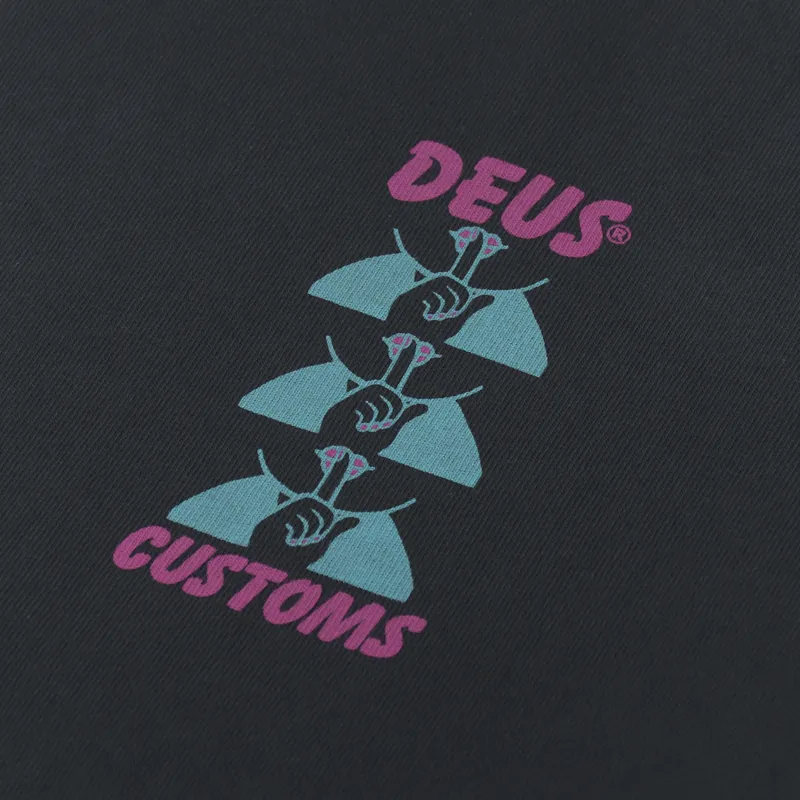 Deus Ex Machina Posy T Shirt Phantom Black-5