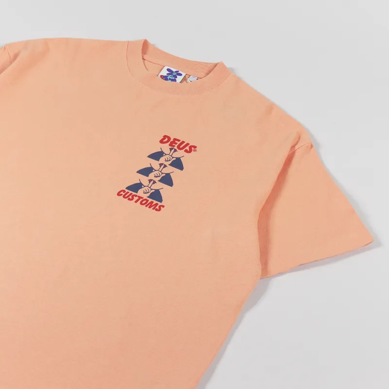 Deus Ex Machina Posy T Shirt Sunkist Orange-3