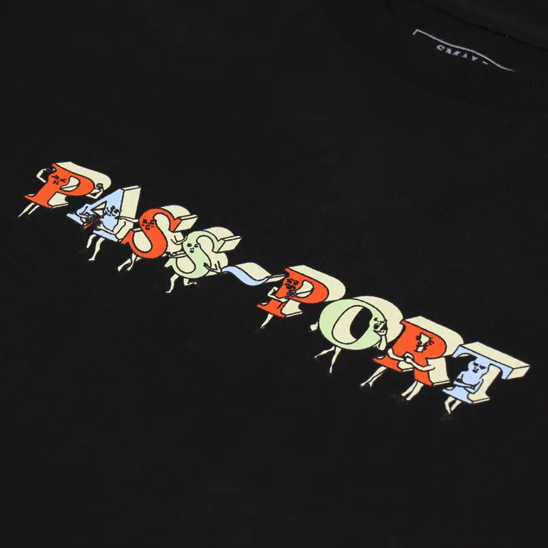 Pass Port PP Gang Long Sleeve T Shirt Black-4