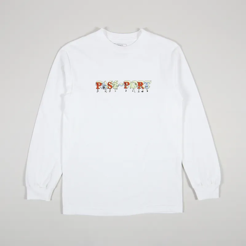 Pass Port PP Gang Long Sleeve T Shirt White