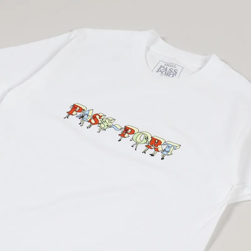 Pass Port Mens Short Sleeve Skateboarding PP Gang T Shirt White
