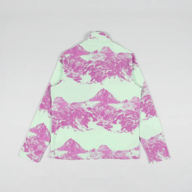Berghaus Prism Printed Trango Half Zip Fleece Light Green Purple-1