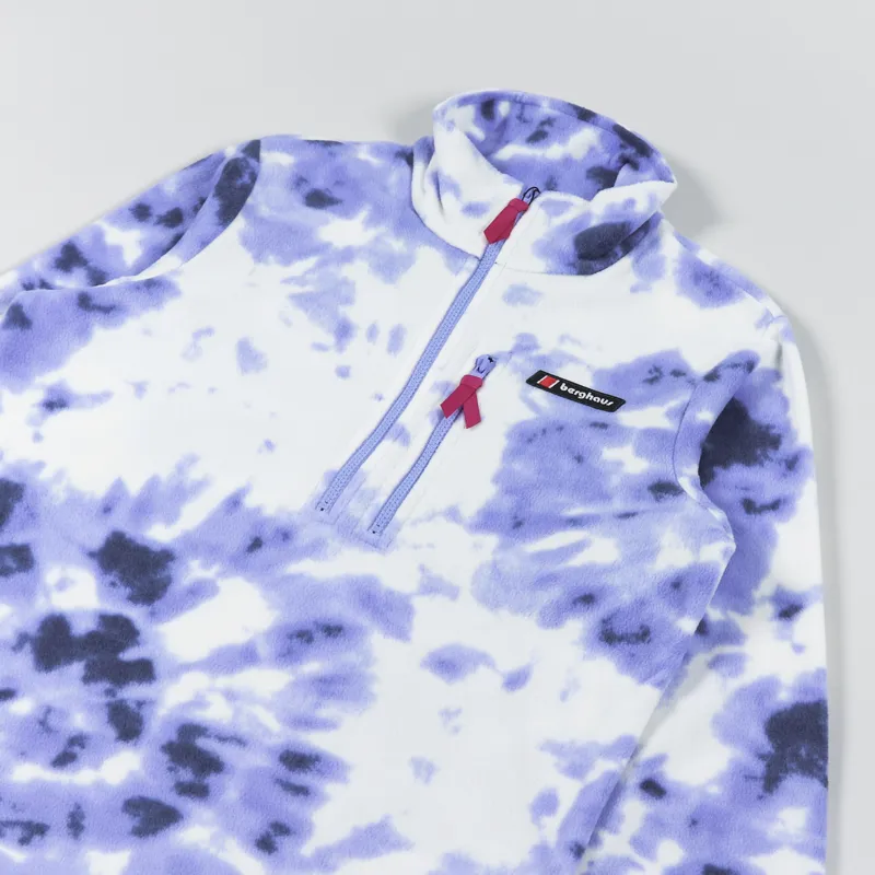 Berghaus Prism Printed Trango Half Zip Fleece Light Purple White Tie Dye-2