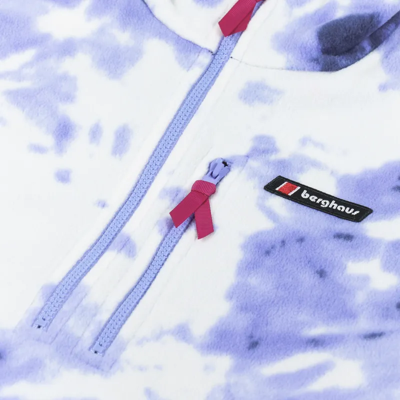 Berghaus Prism Printed Trango Half Zip Fleece Light Purple White Tie Dye-5