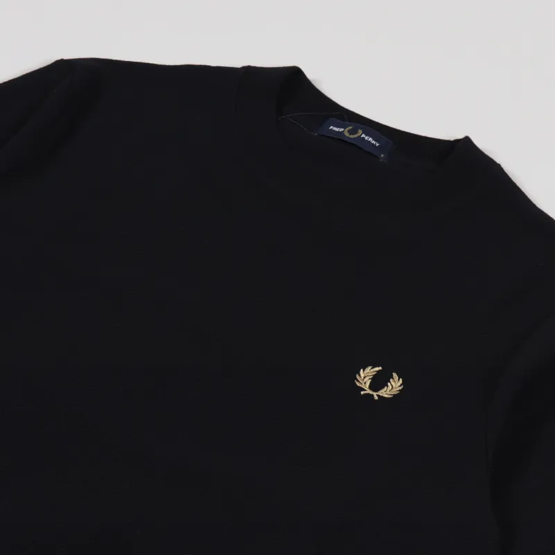 Fred Perry Pique T Shirt Black-3