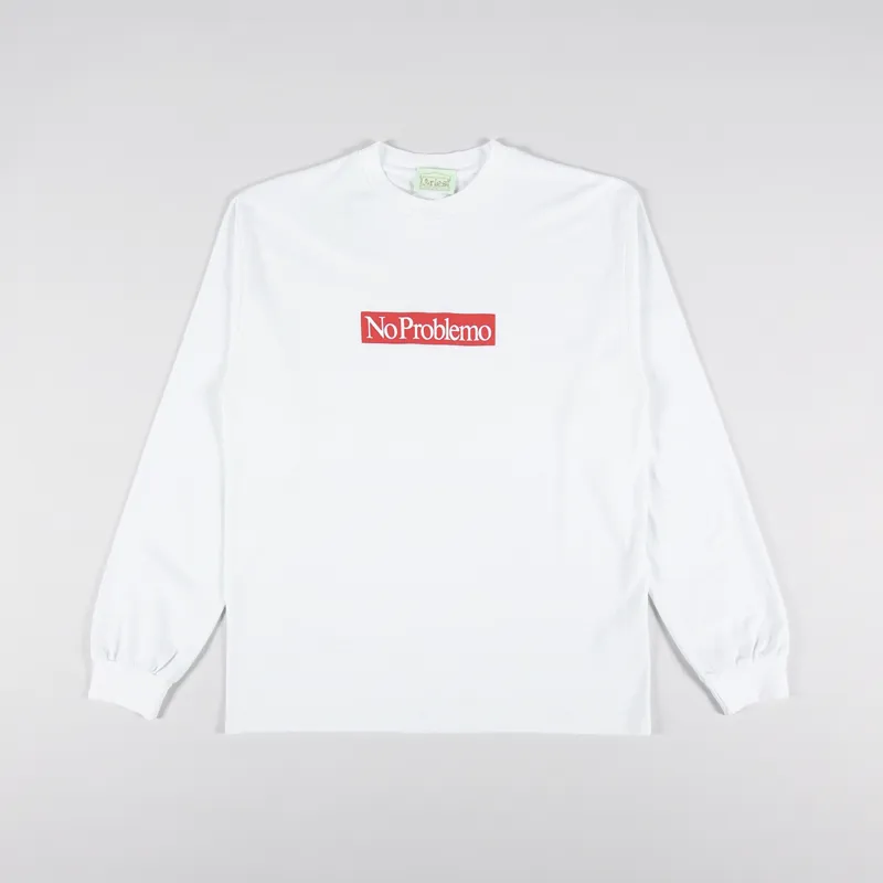 Aries Problemo Supremo Long Sleeve T Shirt White