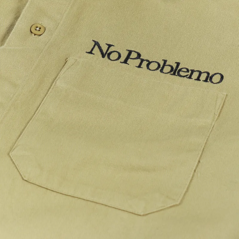 Aries Mini Problemo Uniform Shirt Khaki-4