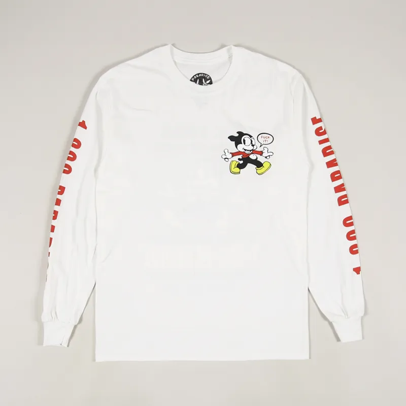 Paradise NYC Paradise Bail Bonds Long Sleeve T Shirt White-1