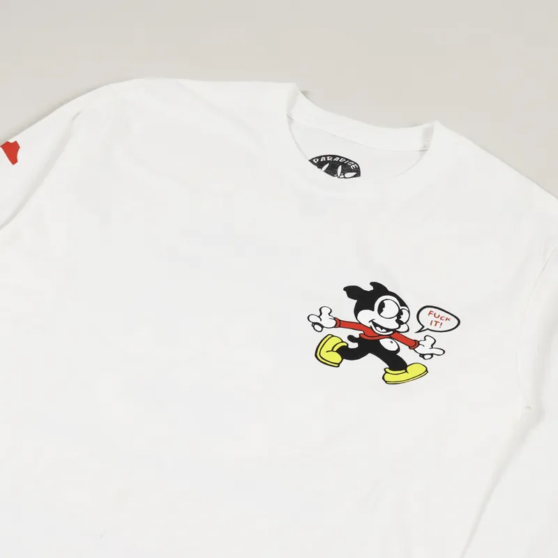 Paradise NYC Paradise Bail Bonds Long Sleeve T Shirt White-3