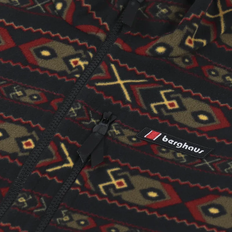 Berghaus Prism Printed Trango Half Zip Fleece Green Yellow-5