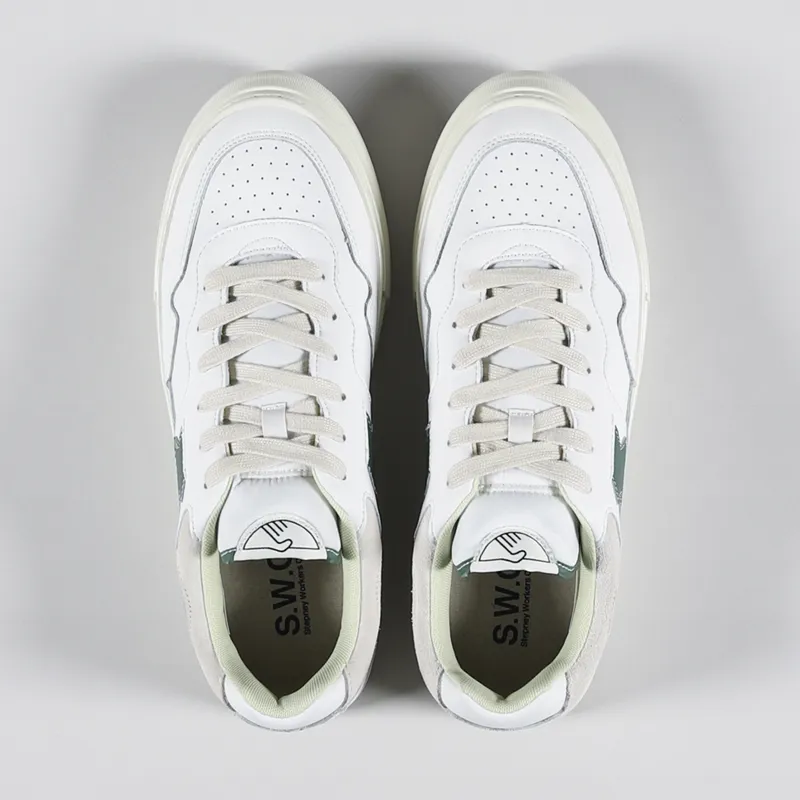 Stepney Workers Club Pearl S-Strike Shoes Leather White Green-1