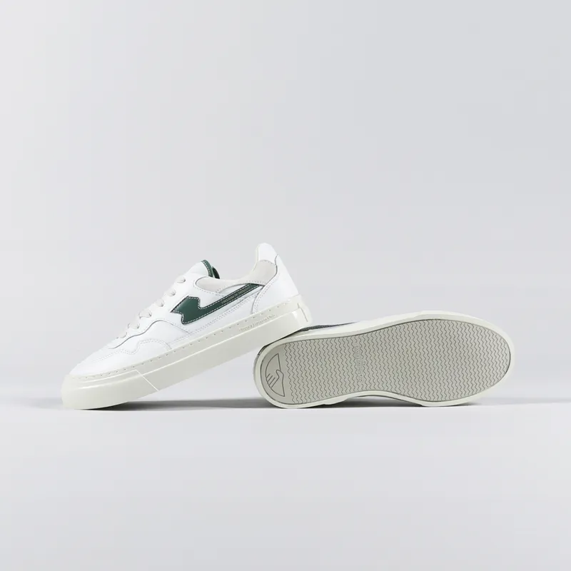 Stepney Workers Club Pearl S-Strike Shoes Leather White Green-2