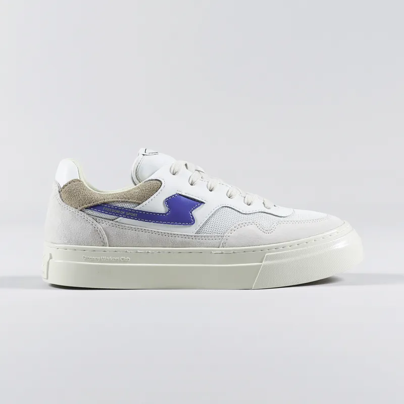 Stepney Workers Club Pearl S-Strike Shoes Suede Mix Ecru Blue-4