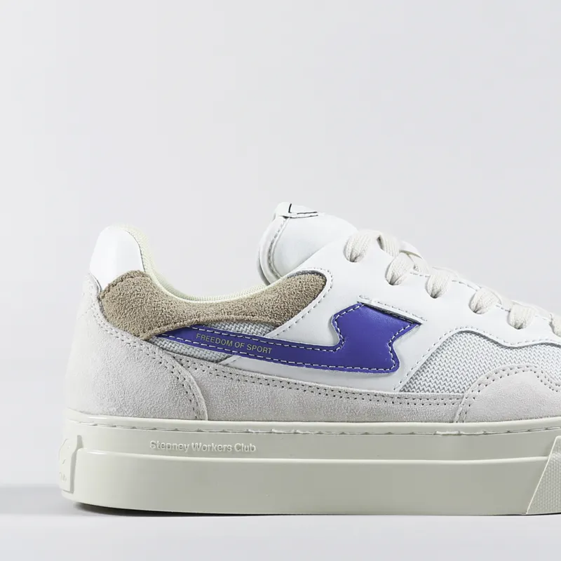 Stepney Workers Club Pearl S-Strike Shoes Suede Mix Ecru Blue-5