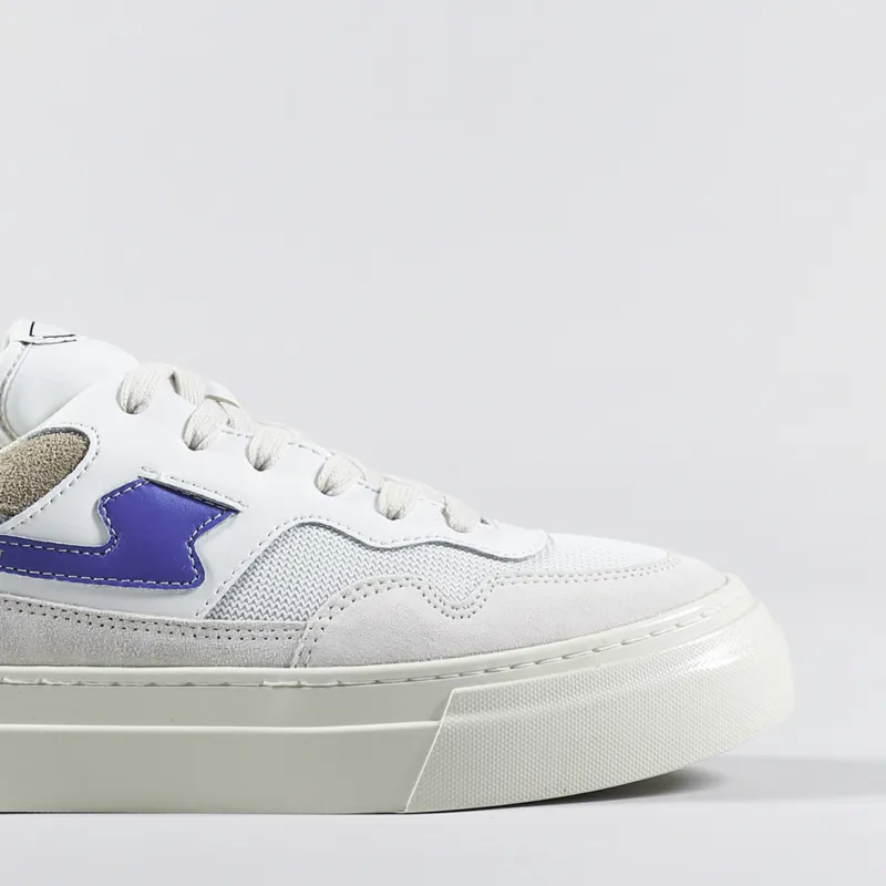 Stepney Workers Club Pearl S-Strike Shoes Suede Mix Ecru Blue-6