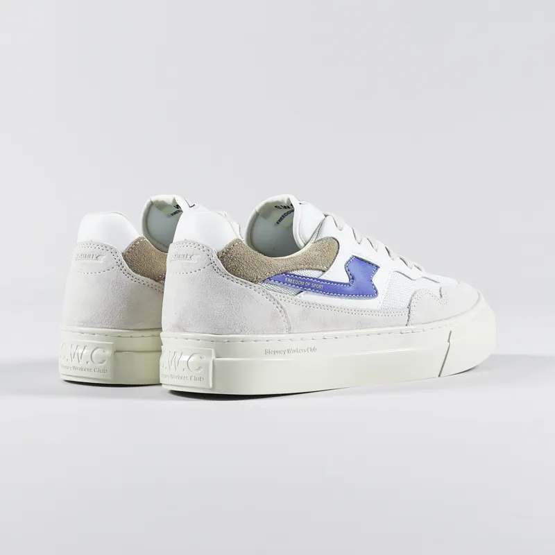 Stepney Workers Club Pearl S-Strike Shoes Suede Mix Ecru Blue-3