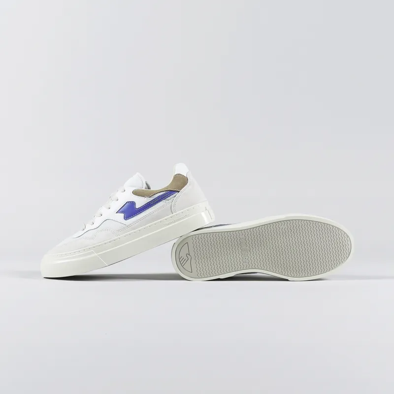 Stepney Workers Club Pearl S-Strike Shoes Suede Mix Ecru Blue-2