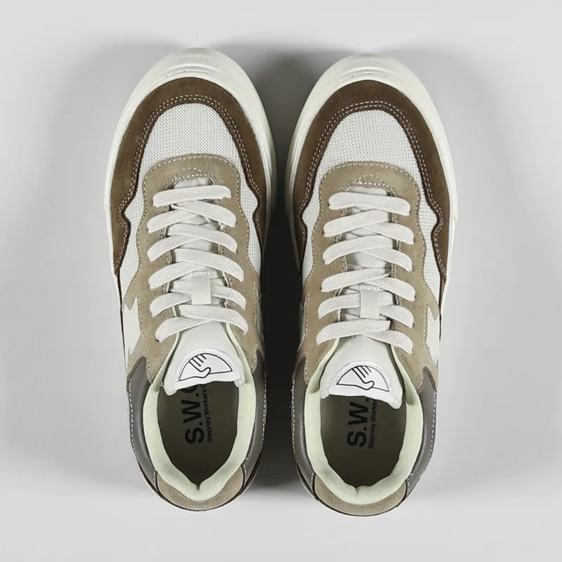 Stepney Workers Club Womens Pearl S-Strike Shoes Suede Mix Bark-1