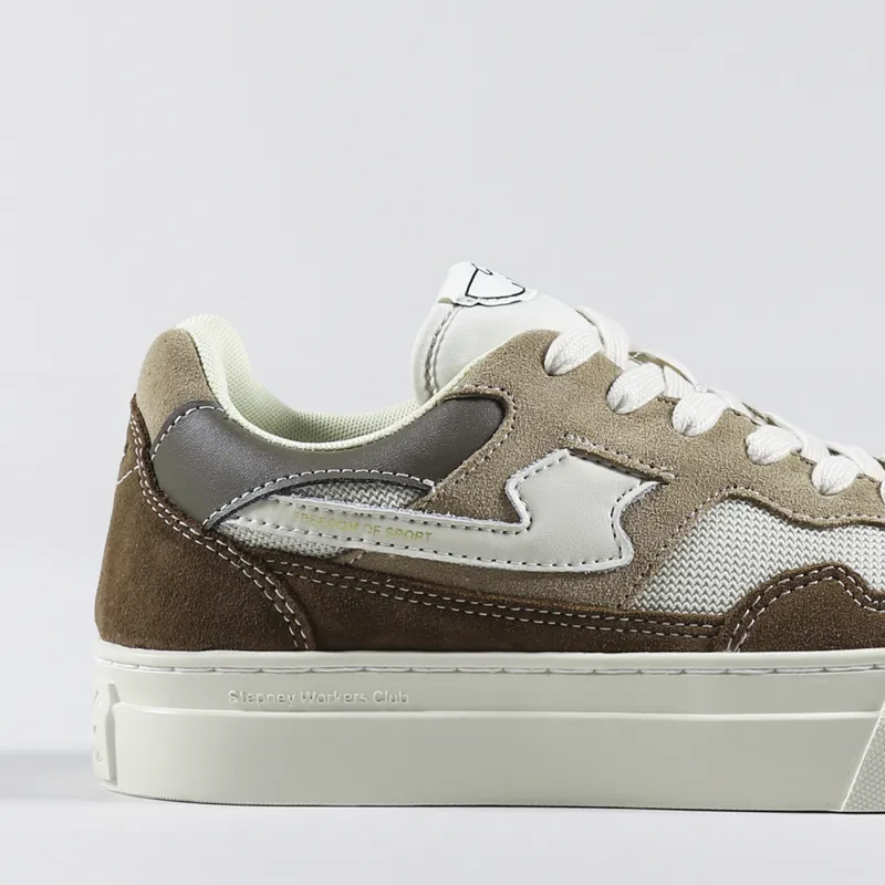 Stepney Workers Club Womens Pearl S-Strike Shoes Suede Mix Bark-5