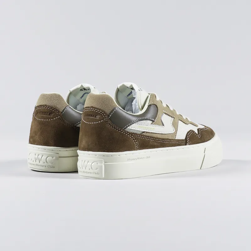 Stepney Workers Club Womens Pearl S-Strike Shoes Suede Mix Bark-3