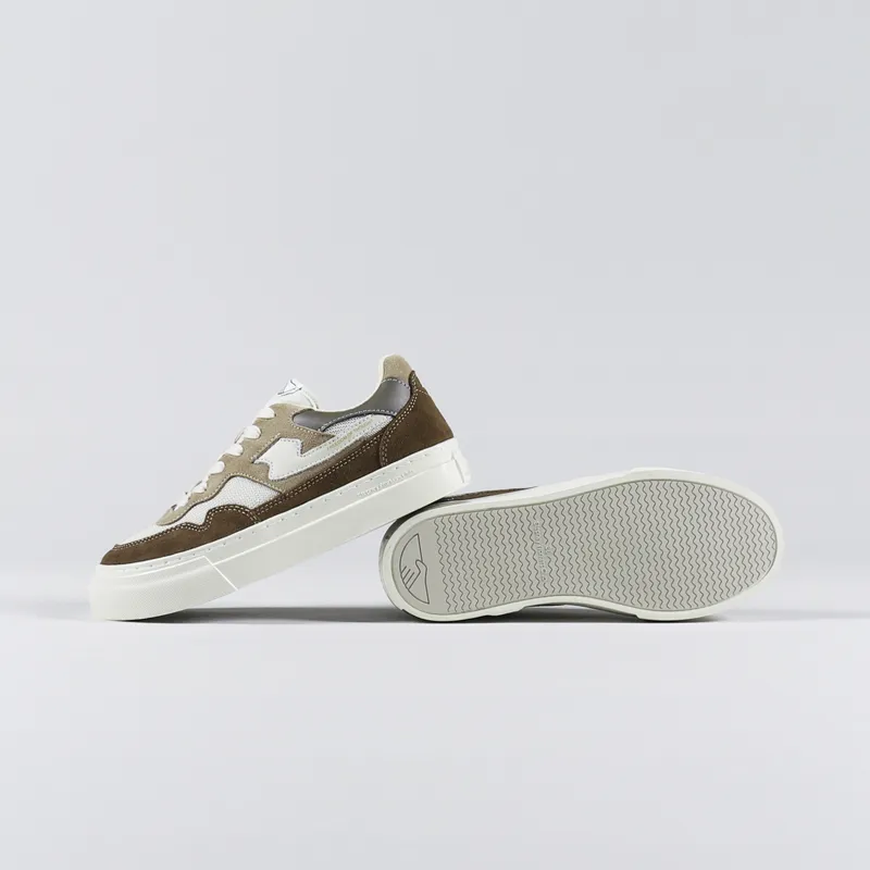 Stepney Workers Club Womens Pearl S-Strike Shoes Suede Mix Bark-2