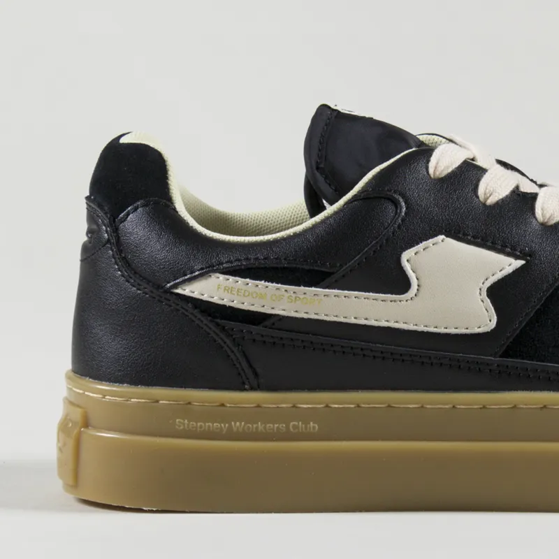 Stepney Workers Club Pearl S-Strike Shoes Leather Mix Black Gum-5