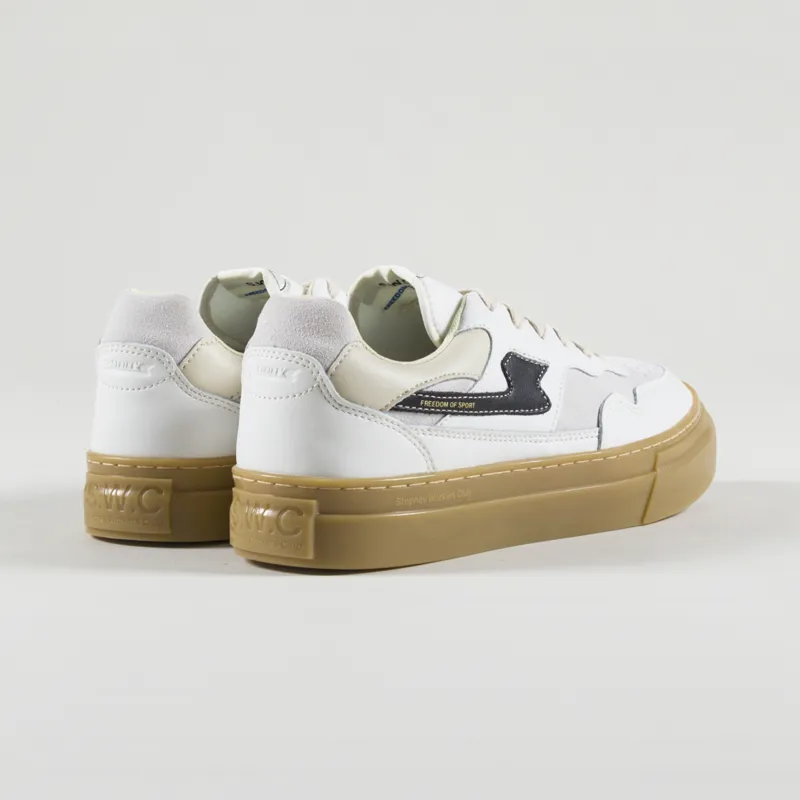 Stepney Workers Club Pearl S-Strike Shoes Leather Mix White Gum-3