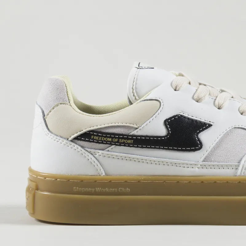 Stepney Workers Club Pearl S-Strike Shoes Leather Mix White Gum-5