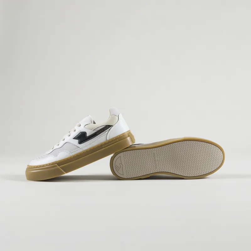 Stepney Workers Club Pearl S-Strike Shoes Leather Mix White Gum-2