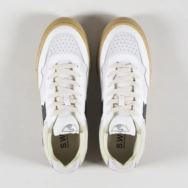 Stepney Workers Club Pearl S-Strike Shoes Leather Mix White Gum-1