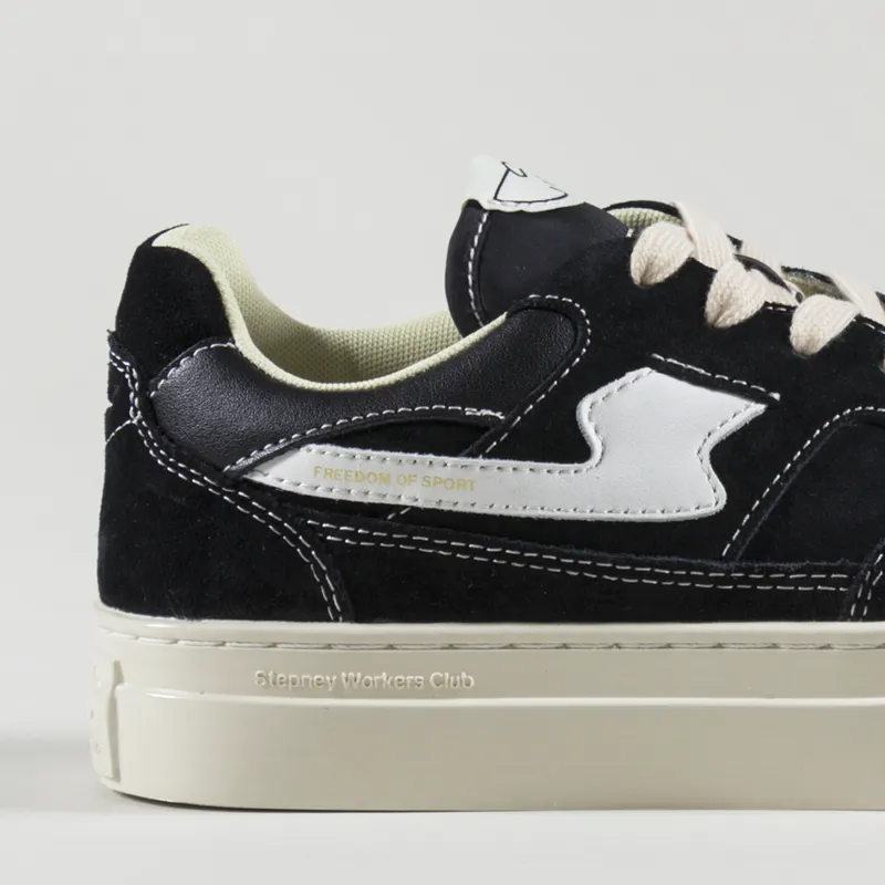 Stepney Workers Club Womens Pearl S-Strike Shoes Suede Black White-5