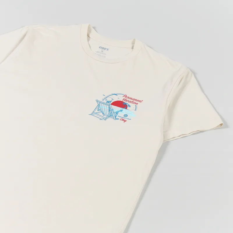 Obey Permanent Vacation T Shirt Sago-3