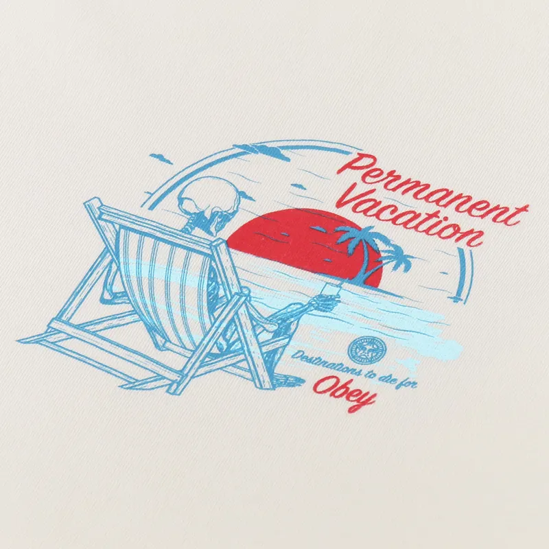 Obey Permanent Vacation T Shirt Sago-4