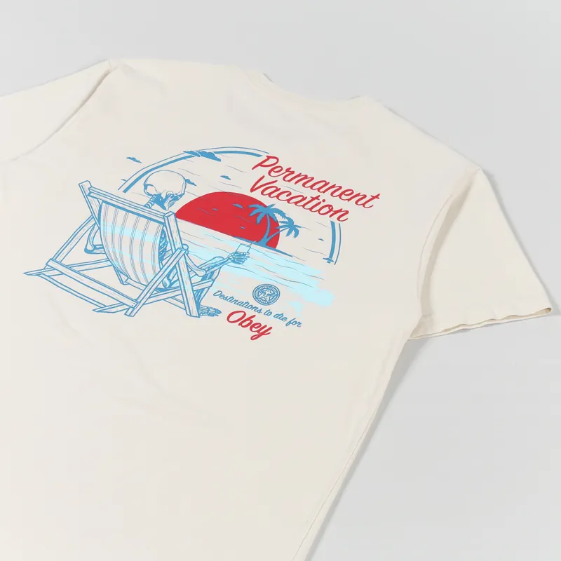 Obey Permanent Vacation T Shirt Sago-2